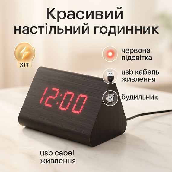 Современные часы с LED подсветкой VST-864, Настольные часы с led подсветкой Красивые настольные AE-86