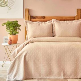 Покривало Karaca Home 10540 Туреччина Євро  Поліестер Пудровий