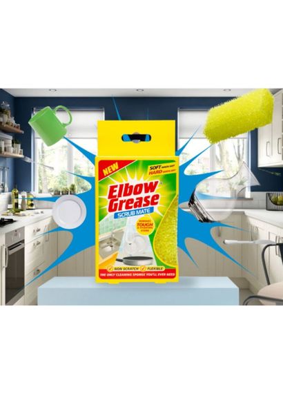 Губка для чистки Elbow Grease Scrub Mate желтая 1 шт | Зображення 1