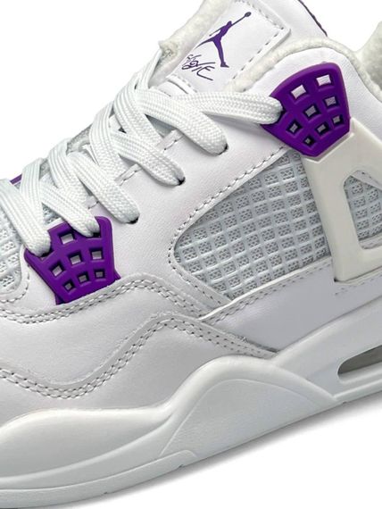 Зимові жіночі кросівки Air Jordan Retro 4 Fleece Termo  White Purple W , В'єтнам 40 25.5 | Зображення 5