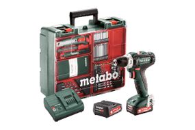 Шуруповерт-дриль Metabo PowerMaxx SB 12 Set, 2x2Aч, кофр, набір приладдя (601036870)