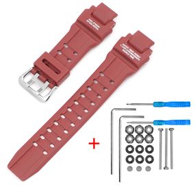 Ремінець для Годинник C2asio G-Shock GW-A1000/GW-4000/GA-1000 Red Silver
