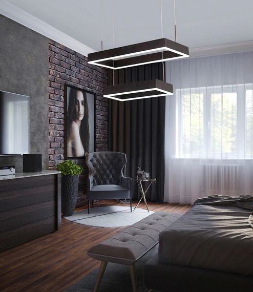 Светильник потолочный подвесной светодиодный BR-924S/2 LED 56W BR | Зображення 6