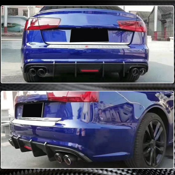 Дифузор заднього бампера Карбон (для S-Line 2014-2018) для Ауди A6 C7 рр | Зображення 3