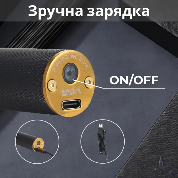 Триммер для стрижки VGR V-179 аккумуляторный с насадками черный | Зображення 5