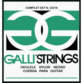 Струни для укулеле Gallistrings G216B (.022-.032), Black Nylon