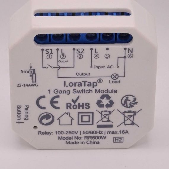 LORA TAP RR502W УМНЫЙ ВСТРАИВАЕМЫЙ ВЫКЛЮЧАТЕЛЬ 2 ШТУКИ
