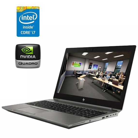 Мобильная рабочая станция HP ZBook 15 G6 / 15.6" (1920x1080) IPS / Intel Core i7-9750H (6 (12) ядер по 2.6 - 4.5 GHz) / 16 GB DDR4 / 480 GB SSD / nVidia Quadro T2000, 4 GB GDDR5, 128-bit / WebCam б/у