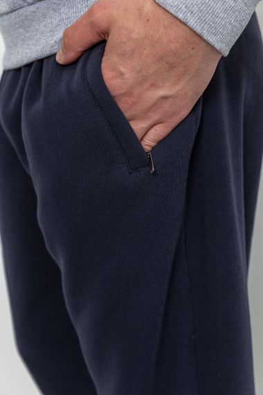 Спорт чоловічі штани на флісі, колір темно-синій, 244R4868 | Зображення 4