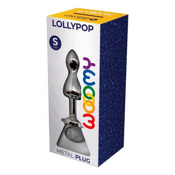 Металева анальна пробка Wooomy Lollypop Double Ball Metal Plug S, діаметр 2,8 см, довжина 8,5 см sexstyle | Зображення 2