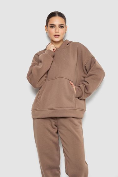 Спортивний костюм жіночий на флісі, колір мокко, 177R055 | Зображення 1