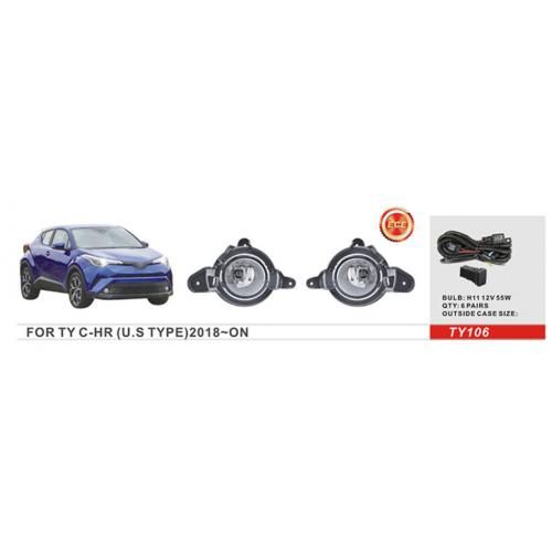 Фари дод. модель Toyota C-HR 2018-/U.S TYPE/TY-106/H11-12V55W/eл.проводка