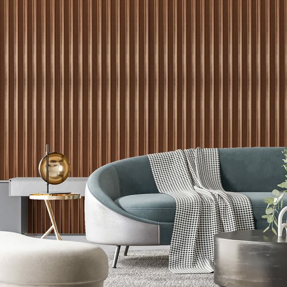 Рейка декоративная PS 2900х120х20мм Под коричневую кожу с бронзой SW-00002147- | Зображення 6