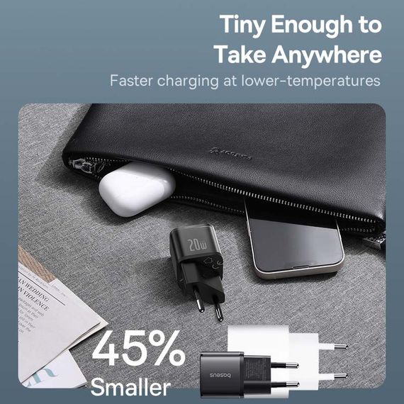 МЗП Baseus GaN5S OS 20W (1USB-C) (P10162503) Cluster Black | Зображення 7