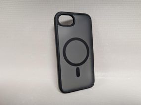 Чохол для iPhone 16e / Айфон 16е, WAVE, матовий, soft-touch, MagSafe, напівпрозорий, чорний