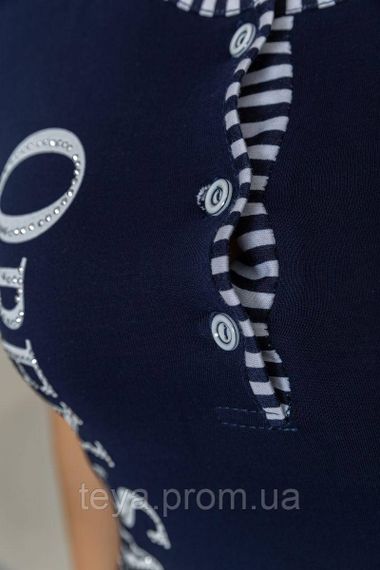 Стильна жіноча сукня з принтом сезон весна-літо колір темно-синій розмір XL FG_00292 | Зображення 4