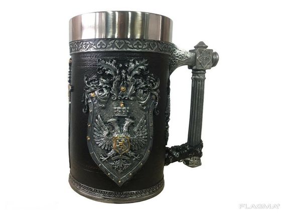 Кружка Чашка 3D Skull Mug Череп Пивная кружка Двуглавый Орёл | Зображення 4