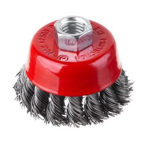 Щітка чашкова 65 мм, для КШМ, М14 (пучки крученого дроту) INTERTOOL BT-2065