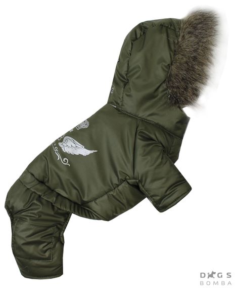 Зимовий комбінезон на хутрі Dogs Bomba хакi AM-17 | Зображення 2