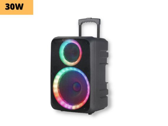 Портативная колонка бумбокс XPRO NDR-2612 чемодан  30Вт, USB, SD, FM радио, Bluetooth, 1 микрофон, ДУ (MER-15683) | Зображення 1
