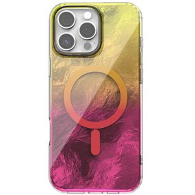 Чехол TPU Shiny Mountain (MagFit) для Apple iPhone 16 Pro (6.3") Yellow / Pink