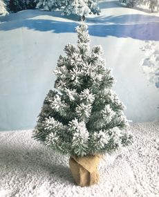 Ялинка Classic з плівки 70 см засніжена в мішковині