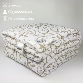 Ковдра антиалергенна зимова полуторна IGLEN BS 140х205 в бязі (140205BS)