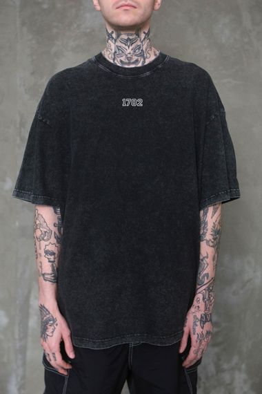 Виварена Оверсайз Футболка Without Washed З Принтом 1702 Black