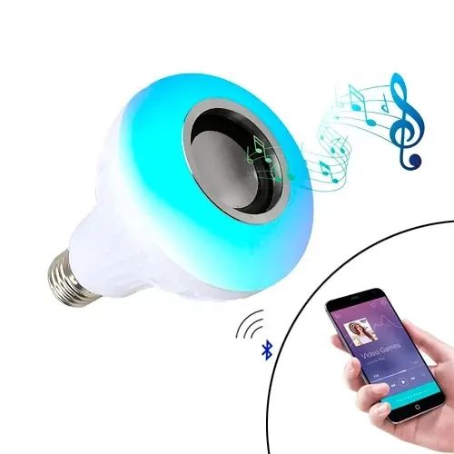 Світлодіодна лампа з Bluetooth колонкою Bulb 12Вт в патрон Е27, RGB світильник з динаміком та пультом PRP | Зображення 3
