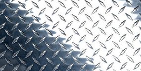 Лист рифлёный нержавеющий AISI 304  1,0мм (1,0х2,0) BA+PVC
