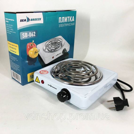 Плита для готовки пищи Sea Breeze SB-062 1000 Вт, Плита для любителей готовить Удобная кухни MW-35 | Зображення 3