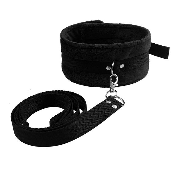 Набір нашийник з повідцем та маска Art of Sex – Soft Touch Light, чорний | Зображення 3