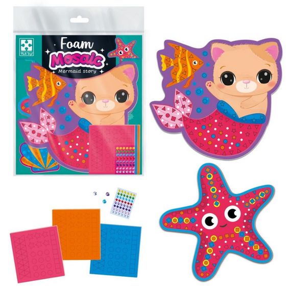 Набір для творчості "Історія русалоньки" VT4511-21 з м'якою мозаїкою та стразами | Зображення 2