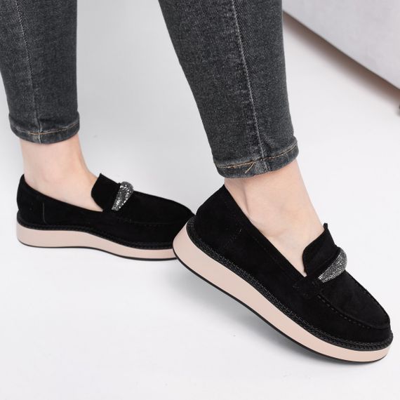 Лоферы женские Fashion Juliet 3916 39 размер 25 см Черный | Зображення 1