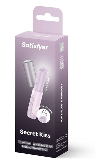 Стимулятор клітора хвильовий Satisfyer Secret Kiss у формі помади, рожевий Sex Aura | Зображення 5