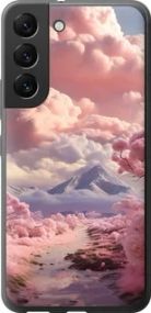 Чохол на Samsung Galaxy S22 Рожеві хмари із силікону FCh_006666