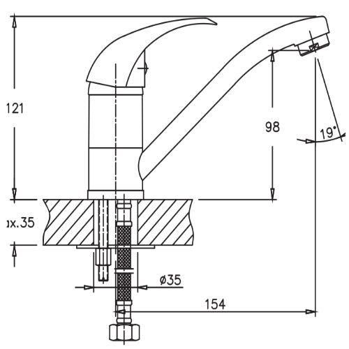Змішувач для кухні Haiba PREMIERE 004 HB0348 | Зображення 1