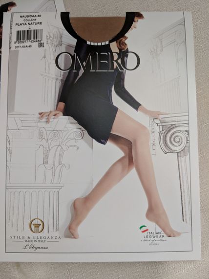 Колготки італійські Omero Nausicaa 30 den, розміри L, колір playa nature (натуральний) | Зображення 4