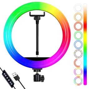 Кольцевая RGB лампа 26 см, MJ260 Soft Ring Light / Светодиодная лампа для селфи