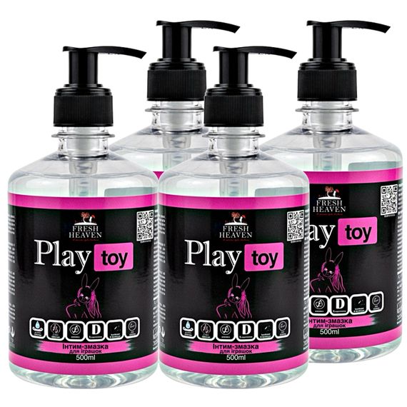 Интим-смазка для игрушек (блок 4шт) Fresh Heaven Play Toy 500ml (Home версия)