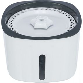 Поїлка-фонтан Trixie Flower для котів білий/сірий пластик 2 л 18,5х13х18,5 см