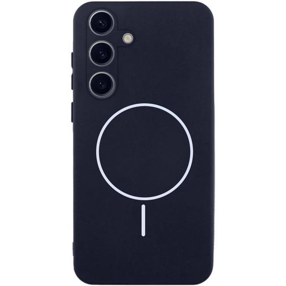 Чехол Silicone Cover Lakshmi Full Camera (AA) with MagFit для Samsung Galaxy S24 Темно-синий / Midnight blue