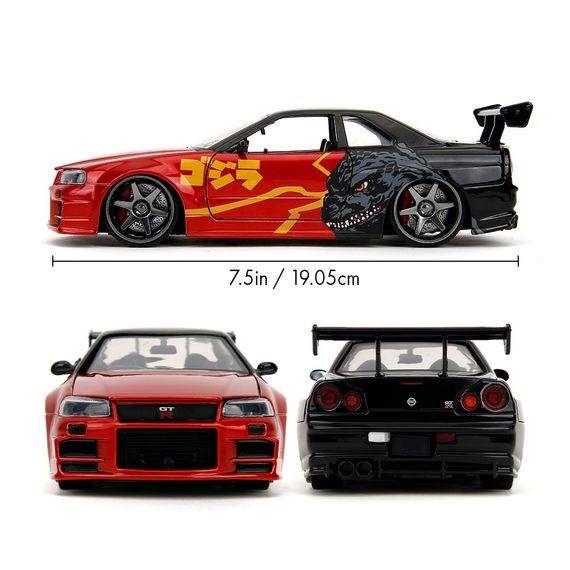 Игровая металлическая машинка Godzilla Нисан GTR | Зображення 1