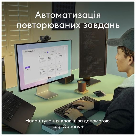 Клавіатура Logitech MX Keys S для MAC Bluetooth/Wireless UA Space Grey (920-011637) | Зображення 6