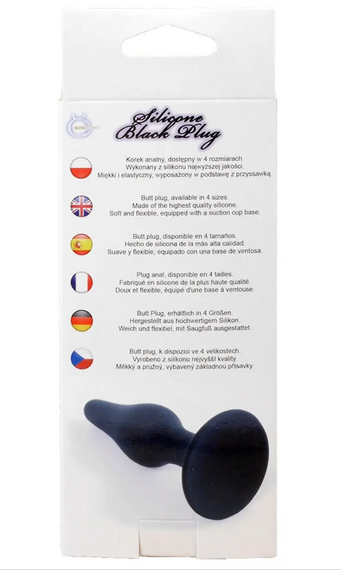 Анальний плаг Silicone Plug Black — Large Sex Aura | Зображення 3