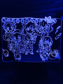 Акриловий світильник-нічник Клінок розсікаючий демонів синій tty-n000884