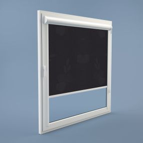 Рулонная штора Rolets Цветы 2-1656-1200 120x170 см закрытого типа Черная