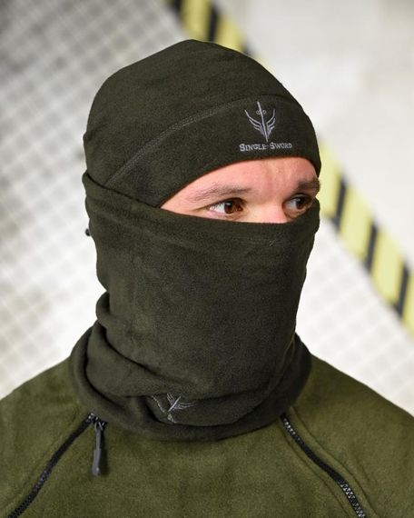 Флісовий комплект 3в1 шапка баф рукавички тактичний зимовий набір для військових теплий одяг для зими | Зображення 4