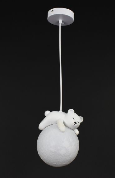 Люстра підвісна на 1 лампочку 27607 Білий 25-150х14х14 см. | Зображення 2