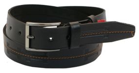 Ремень под джинсы Skipper черный 3,8 см